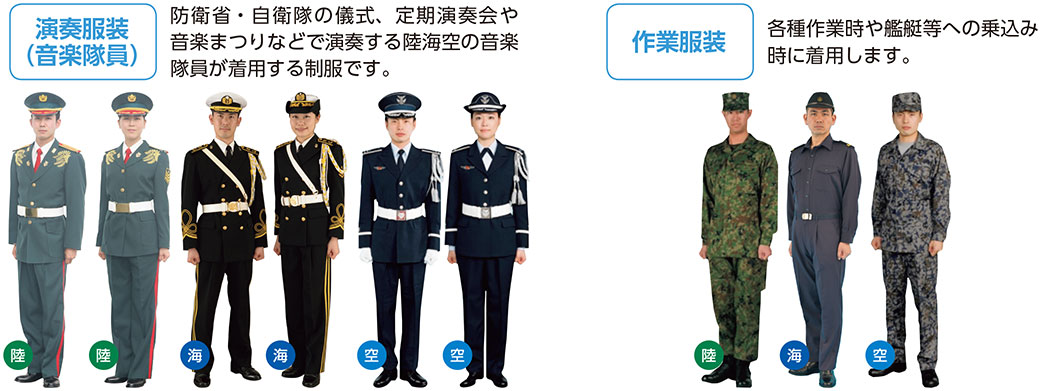 防衛省・自衛隊｜平成28年版防衛白書｜資料編｜自衛官の制服、階級章、き章などの紹介